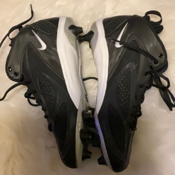 Nike Zoom Air Dri Fit Men’s Black and White Football Cleats Size 11.5 - Picture 9 of 14